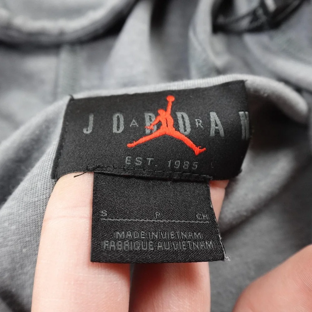 Jordan Hoodie Mens S Gray Dri FIT Full Zip Sweatshirt Jacket Nike Jumpman Air‎